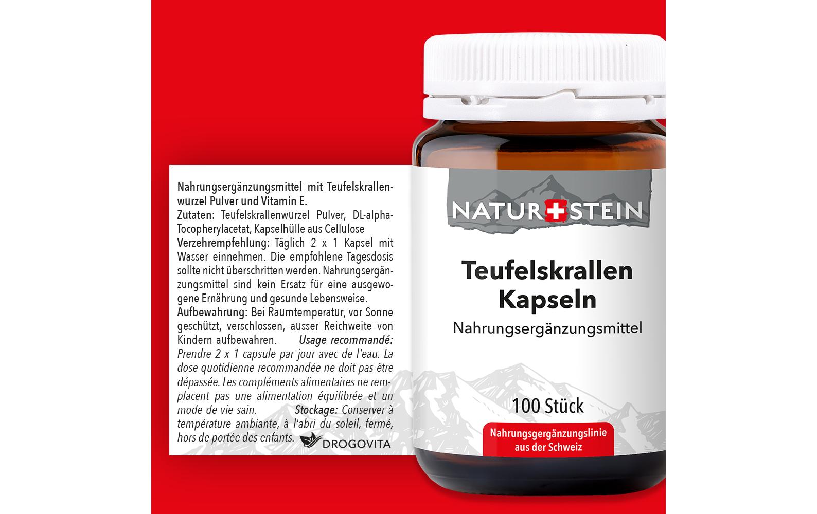 Teufelskralle 100 KapselnNahrungsergänzung mit Teufelskrallenpulver