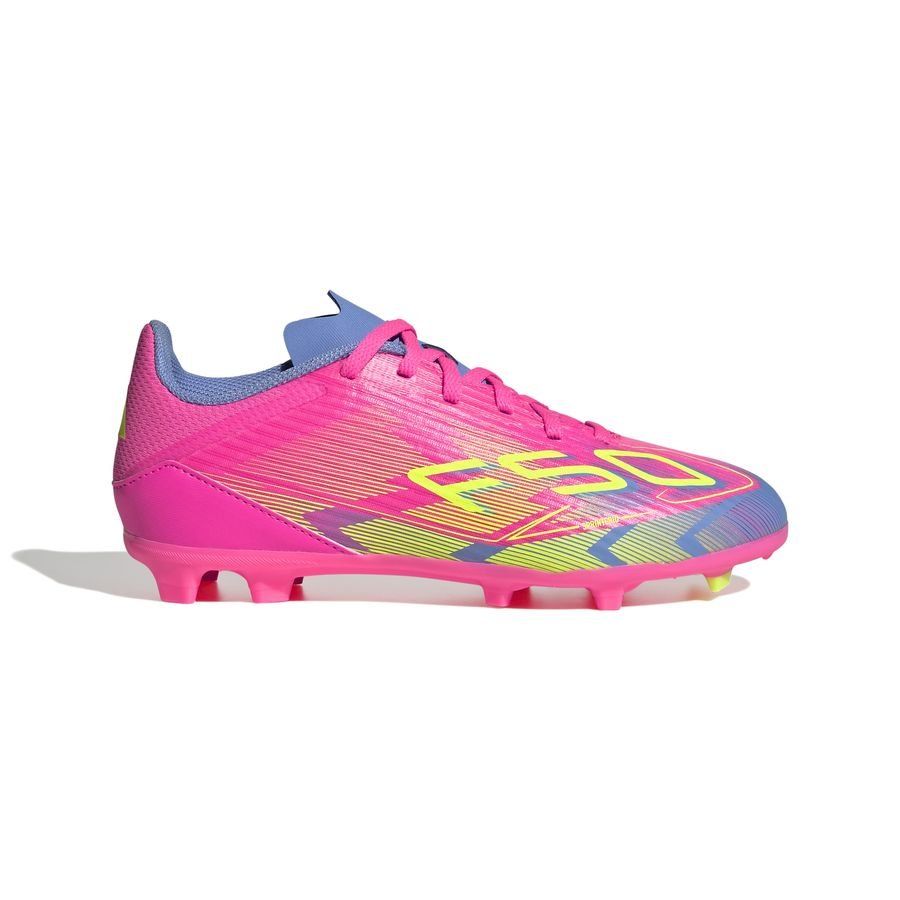 adidas F50 League FG/AG Mystic Victory - Lucid Pink/Lucid Lemon/Blue Fusion Enfant