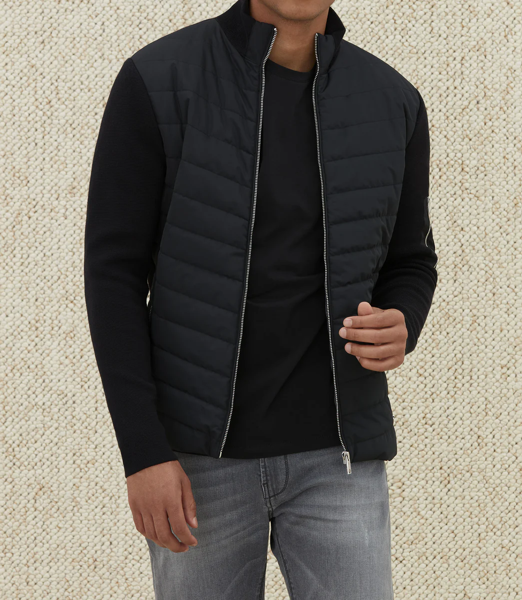 Sweat zippé col montant noir 