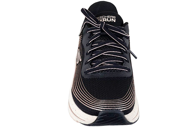 SKECHERS MAX CUSHIONING ELITE 2.0 KAPLAN BLACK WITH ROSEGOLD SLIP-INS