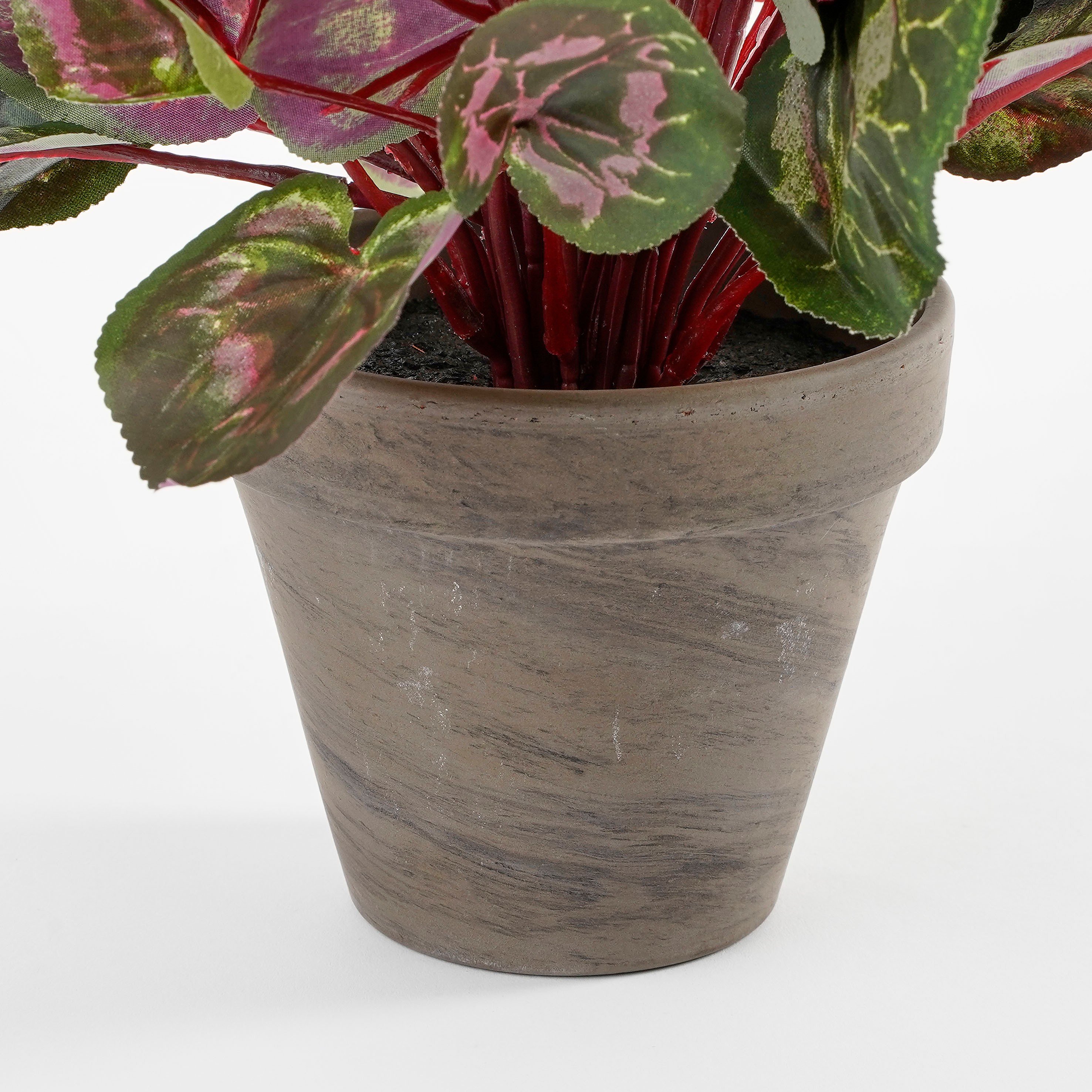 Mica decorations - cyclamen artificielle rose foncé en pot h30