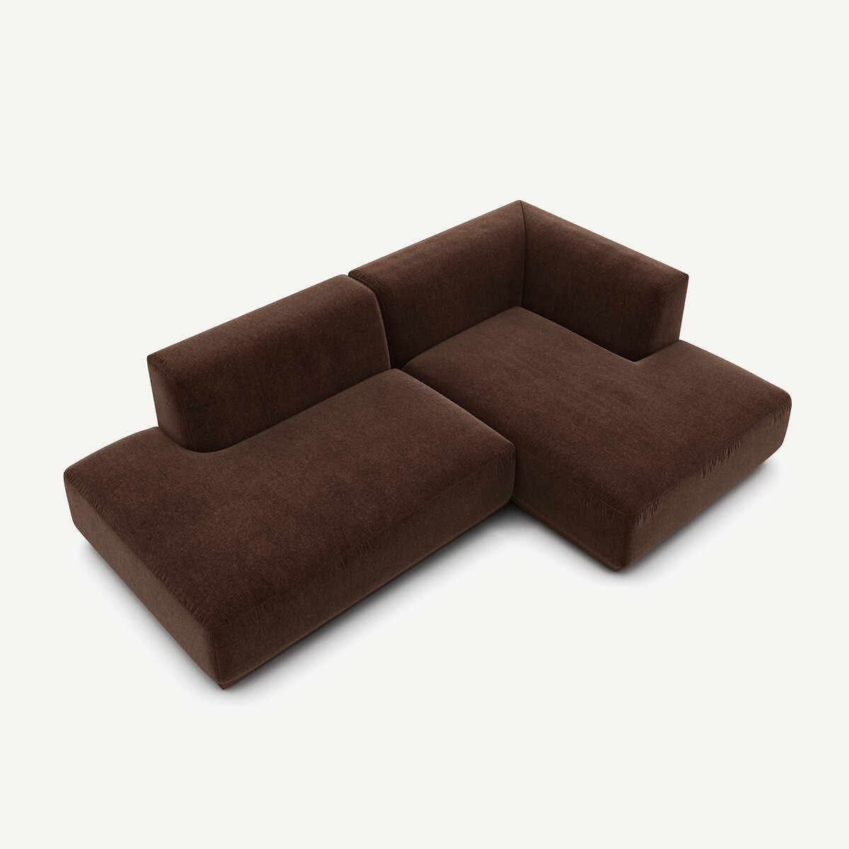 AM.PM<br>Sofá de canto direito em veludo chenille, Jacopo