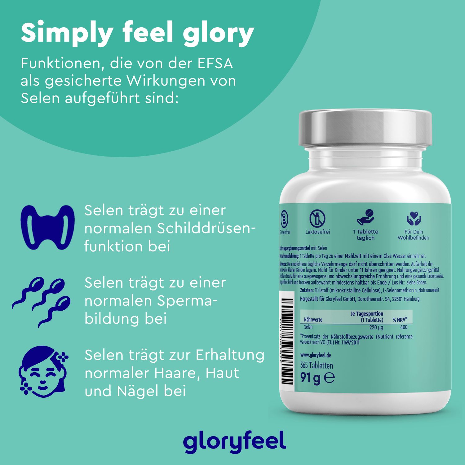 gloryfeel® Selen Komplex Tabletten