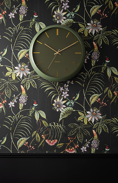 Wall Clock Globe KA5840BK Black