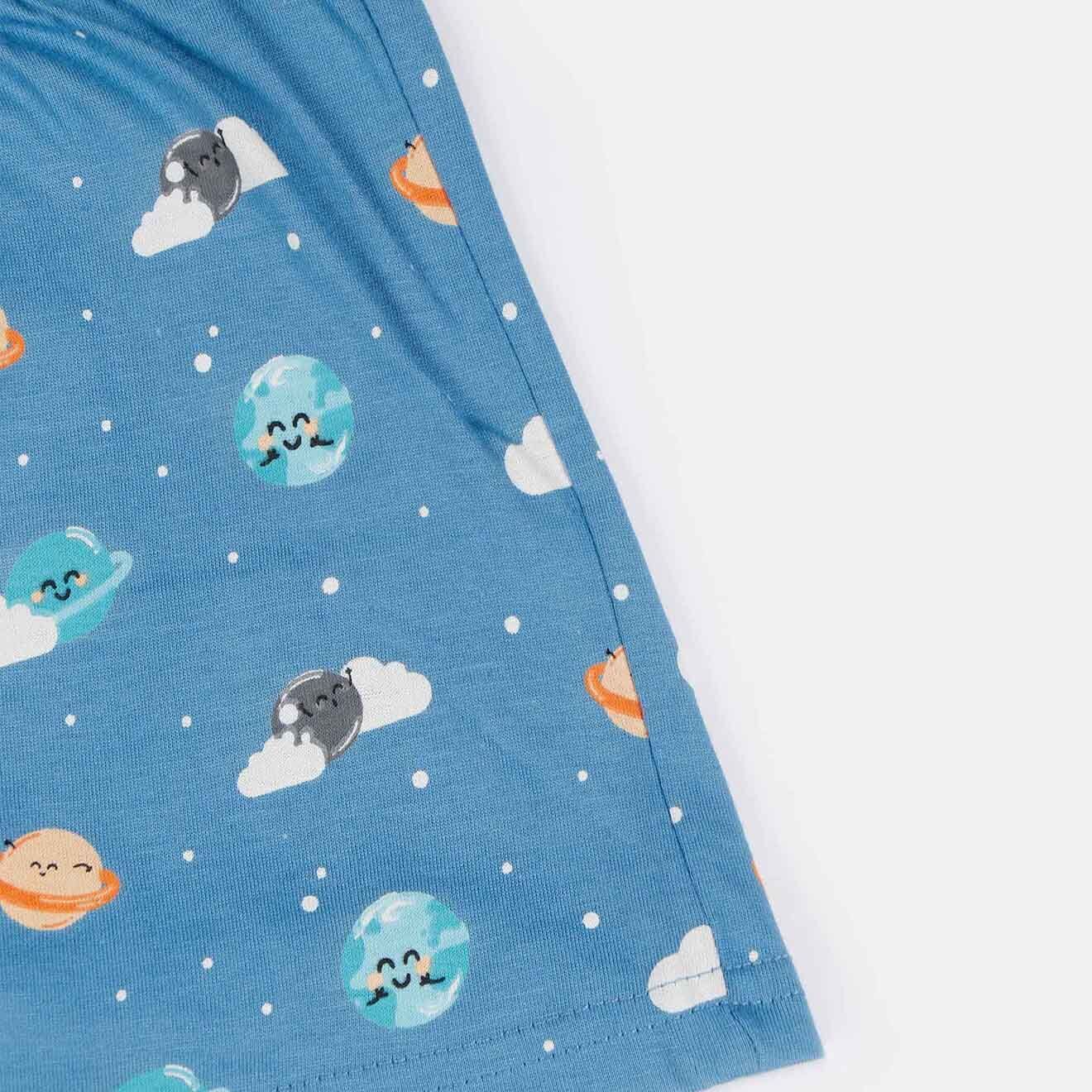 Mr Wonderful Pyjama Girl's explore T-Shirt & Short bleu