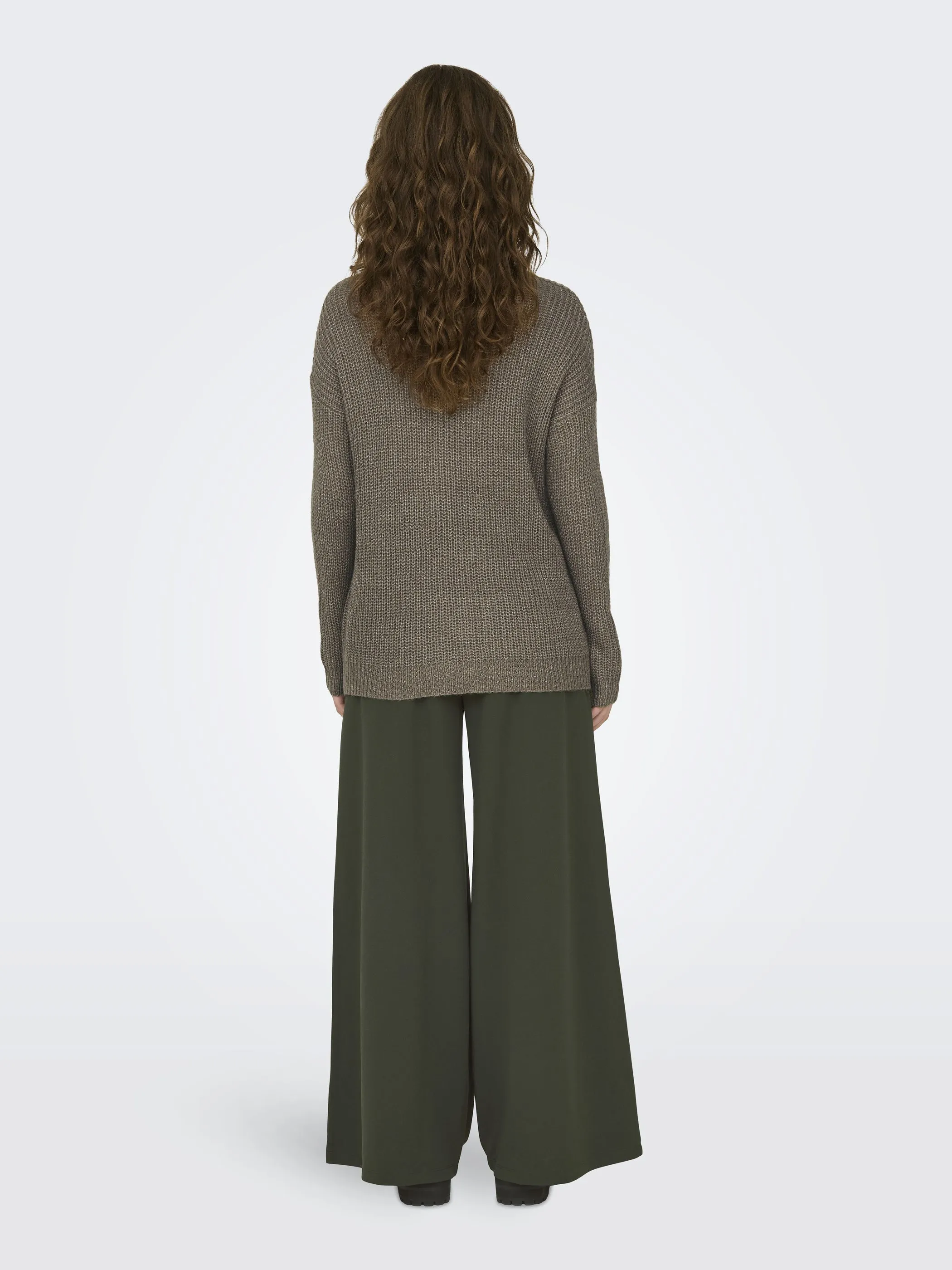 Damen Strickpullover mit V-Ausschnitt