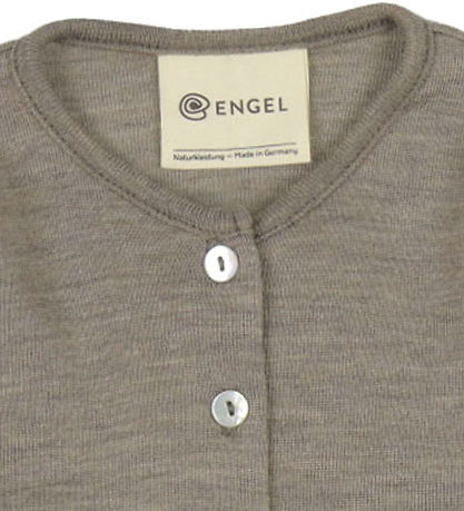 Engel Cardigan - Wolle/Seide - Walnuss