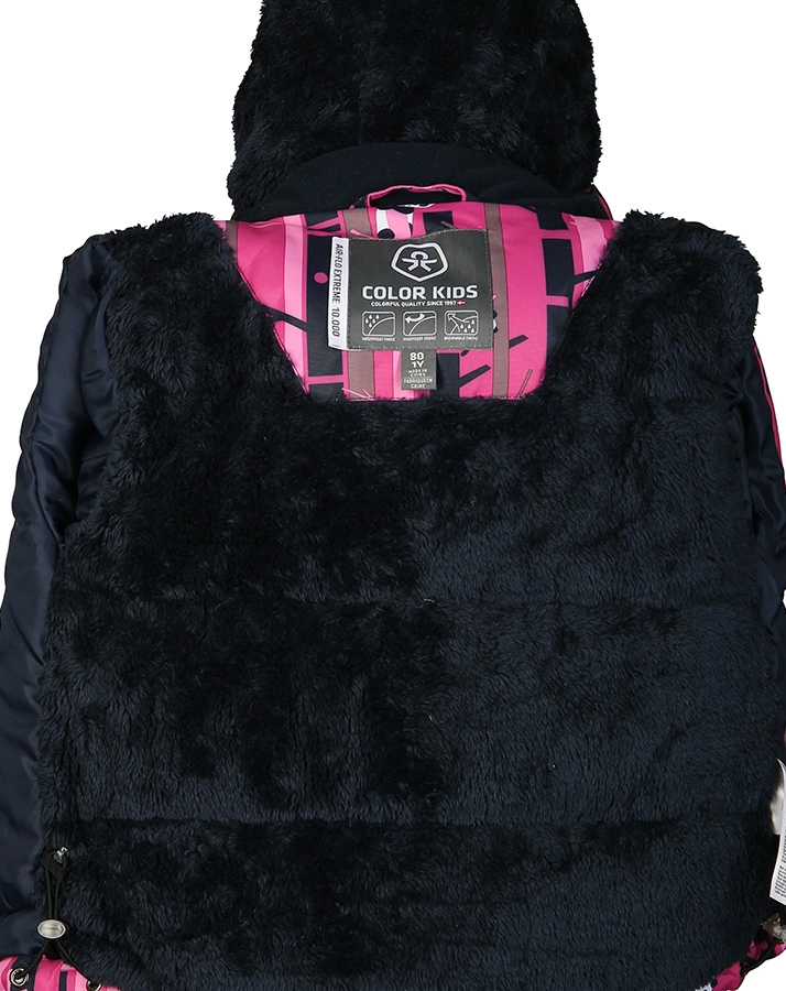 Funktionswinterjacke BAMBOO BRANCH mit abnehmbarer Kapuze in pink