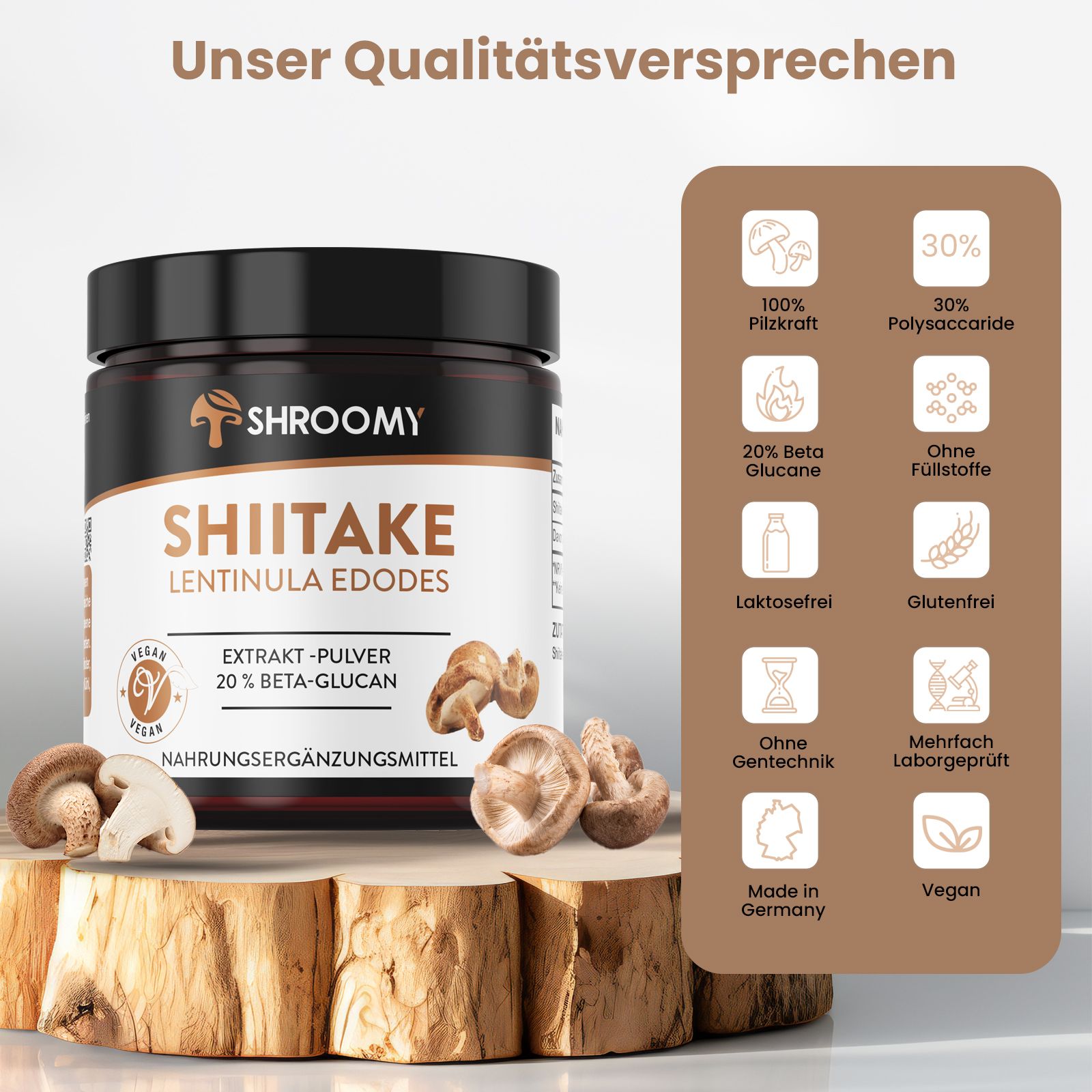 SHROOMY Shiitake Extrakt Pulver
