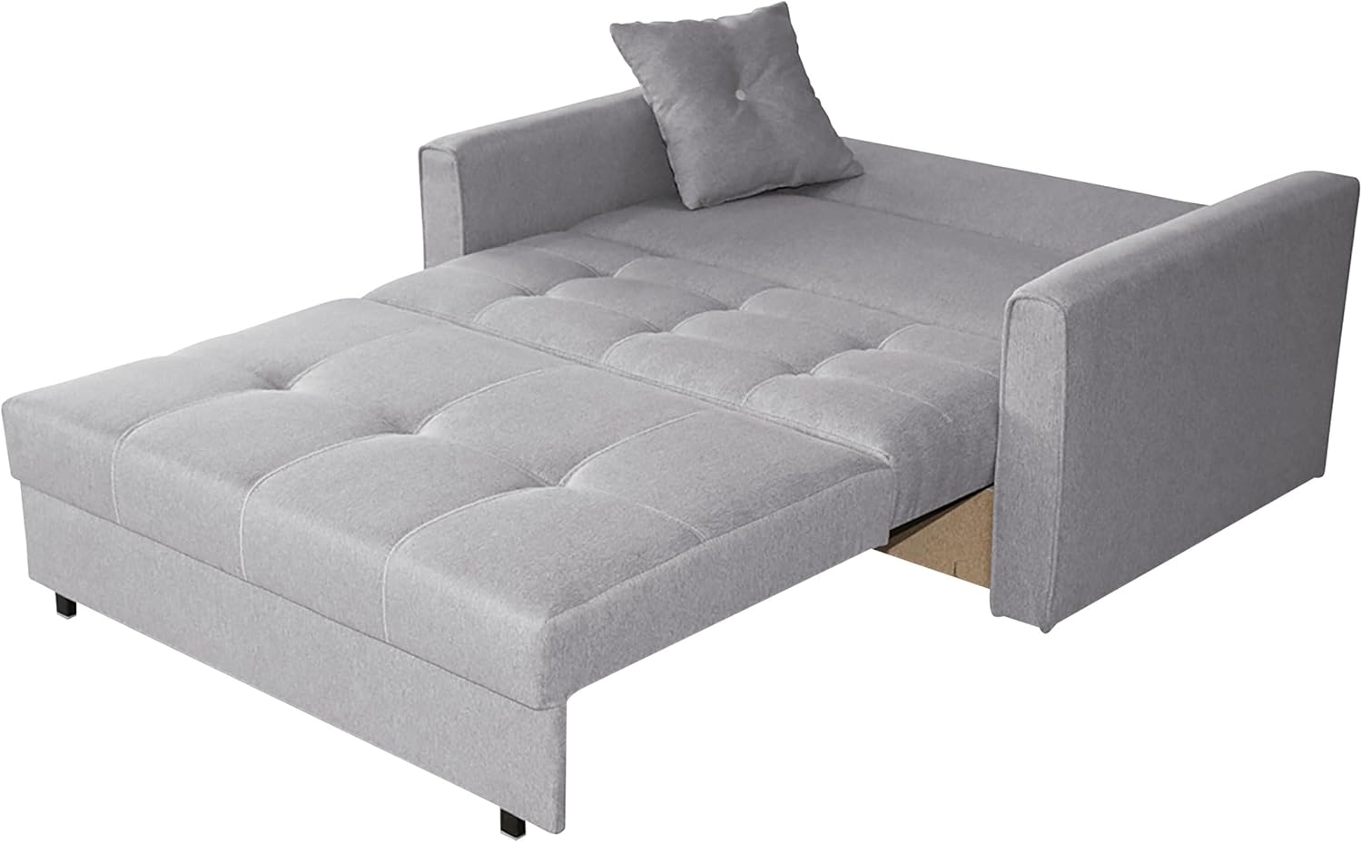 Mirjan24 Sofa Viva II Lux mit Schlaffunktion, Bettsofa, 2 Sitzer Polstersofa mit Bettkasten inkl. Kissen, Schlafsofa Sofagarnitur, Wohnlandschaft, Farbauswahl (Tatum 275)