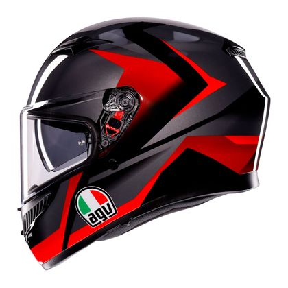 Casque AGV K3 - STRIGA - Noir / Rouge