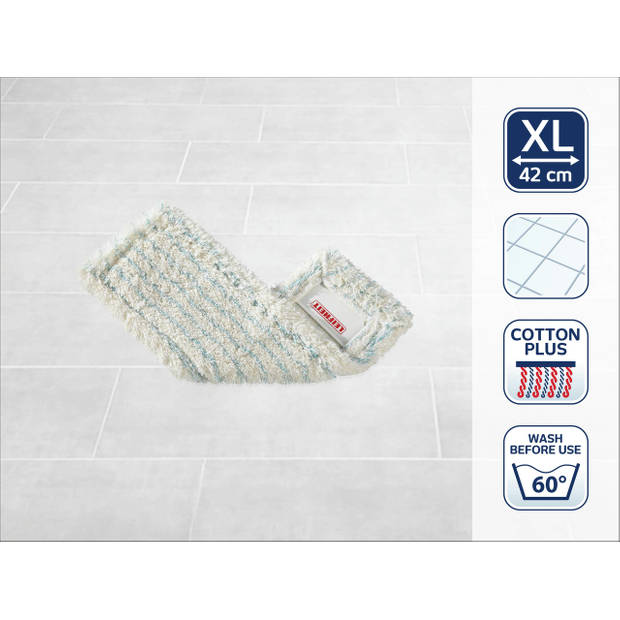 Leifheit Profi overtrek vloerwisser XL - 42 cm gevouwen - cotton plus