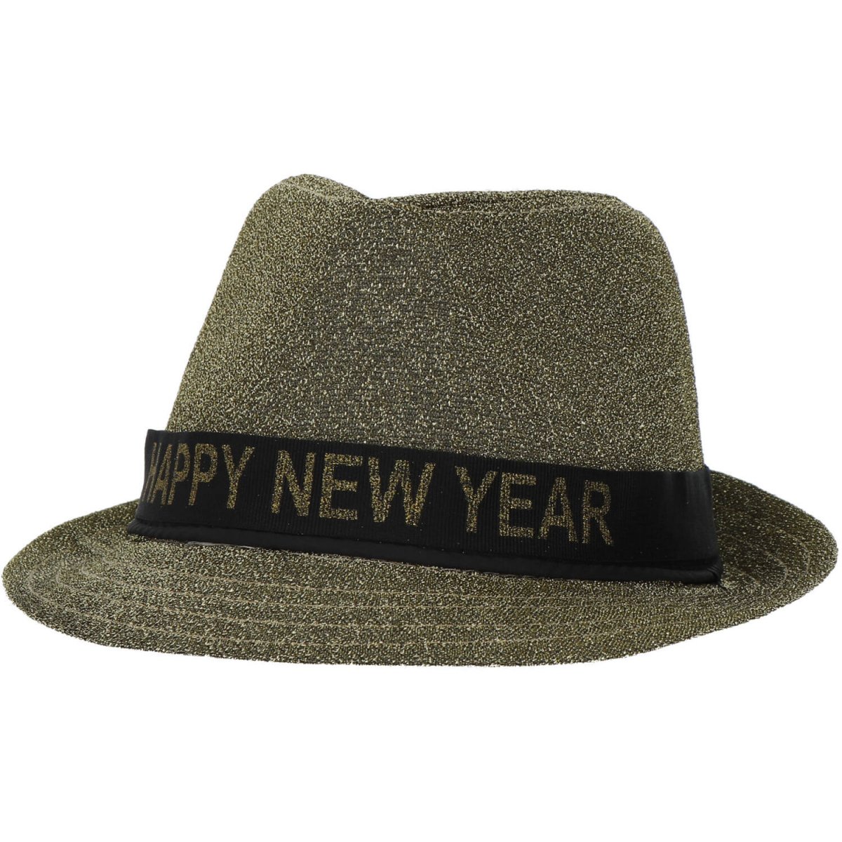 Happy New Year Hoed Goud 59cm