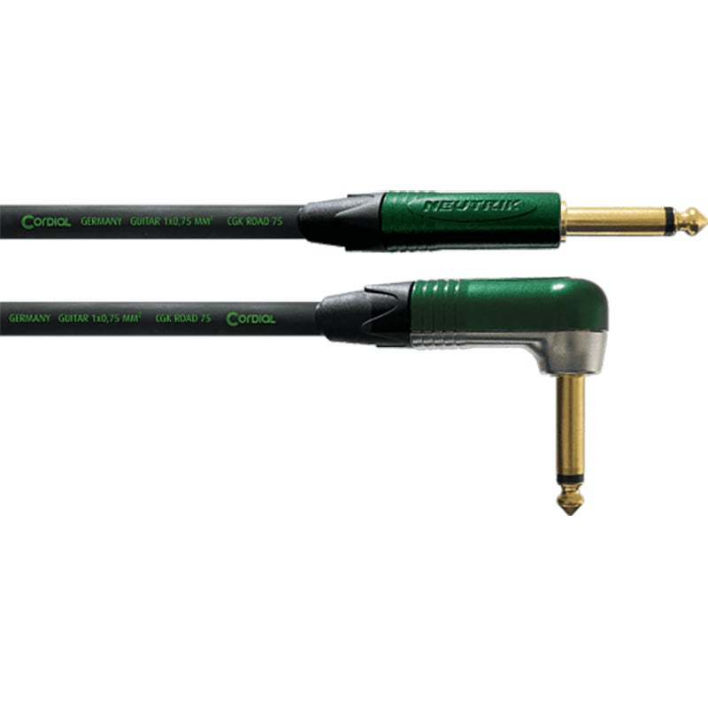 Cordial CRI6PR ENCORE 6.3 TS jack recht - 6.3 TS jack haaks - road kabel 6m
