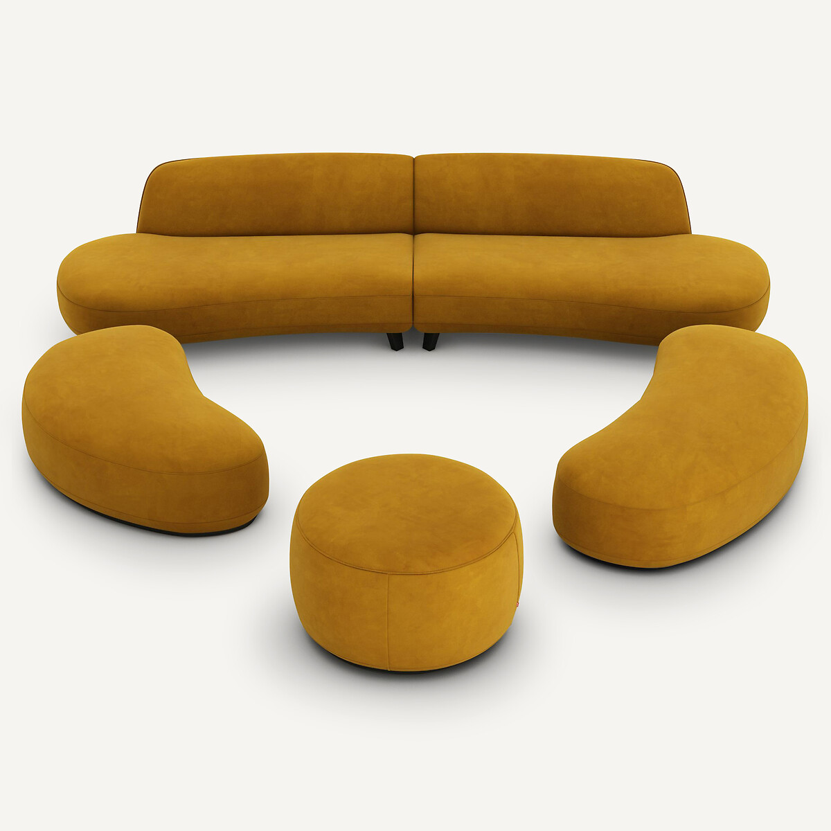 AM.PM<br>Puff em veludo, design Rosebury E.Gallina