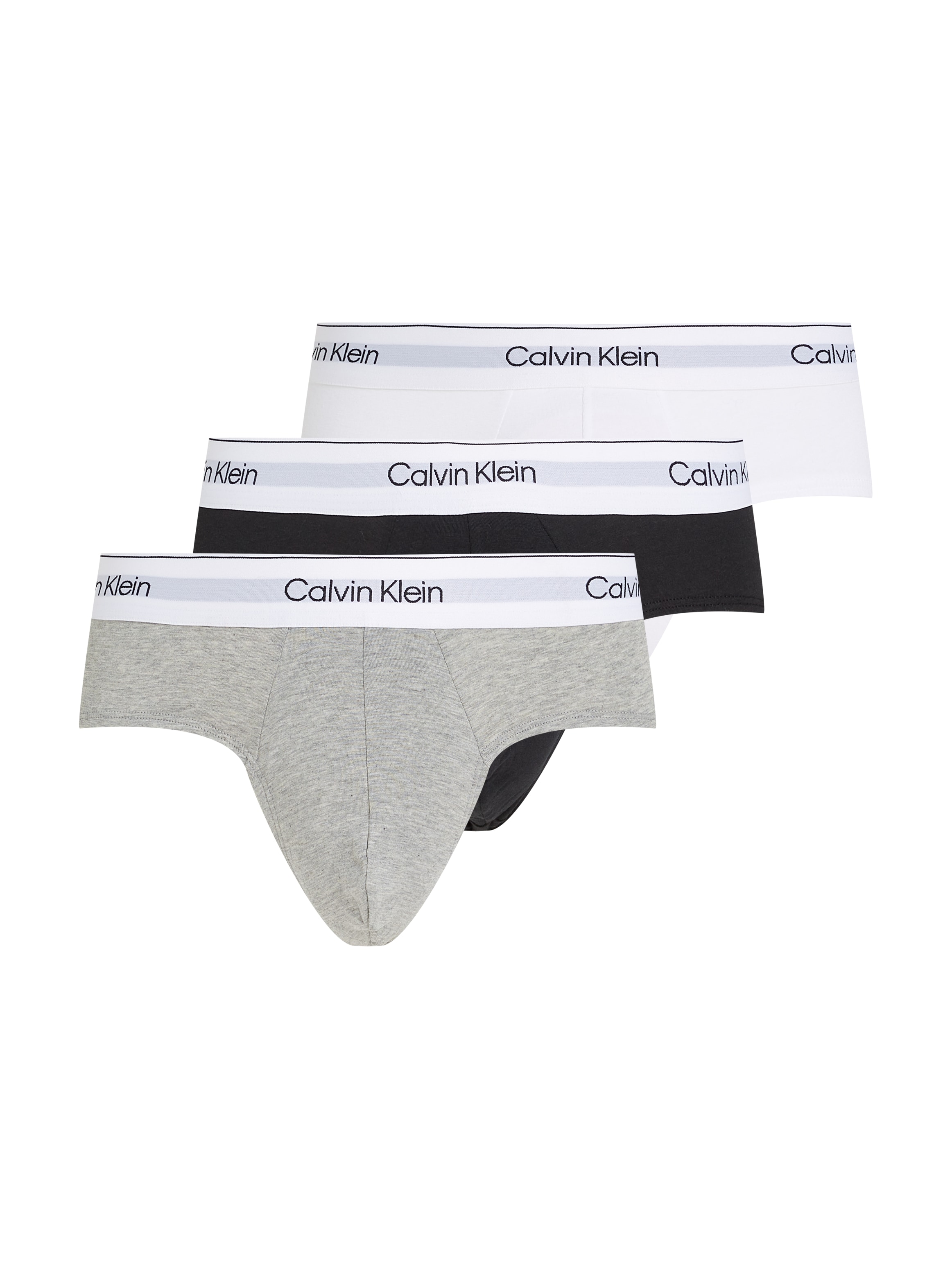 Calvin Klein Underwear Hipster »HIP BRIEF 3PK«, 3 Stk. mit Logo-Elastikbund (3 Stück)