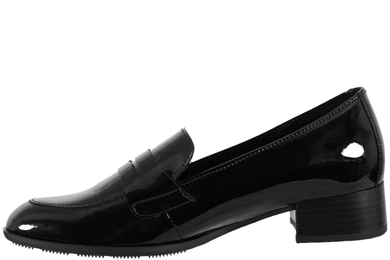 GABOR LOAFERS I SORT LAK-SKIND