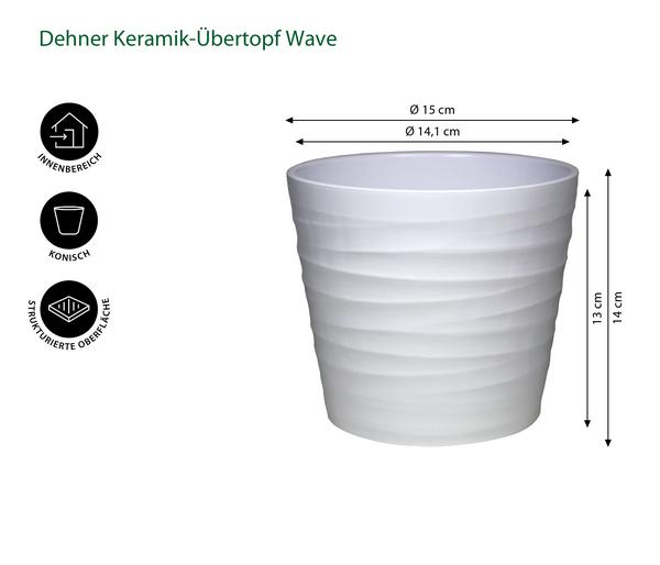 Dehner Keramik-Übertopf Wave, konisch
