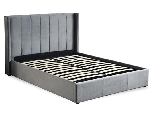 MENZZO - Lit avec rangement Lit double magorial avec sommier relevable 160x200cm velours...