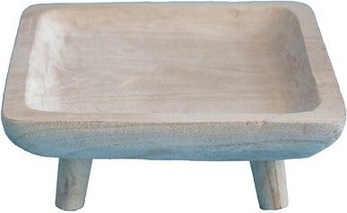 Intatuin decoratiebord op voet Yura naturel 27 x 27 x 10 cm