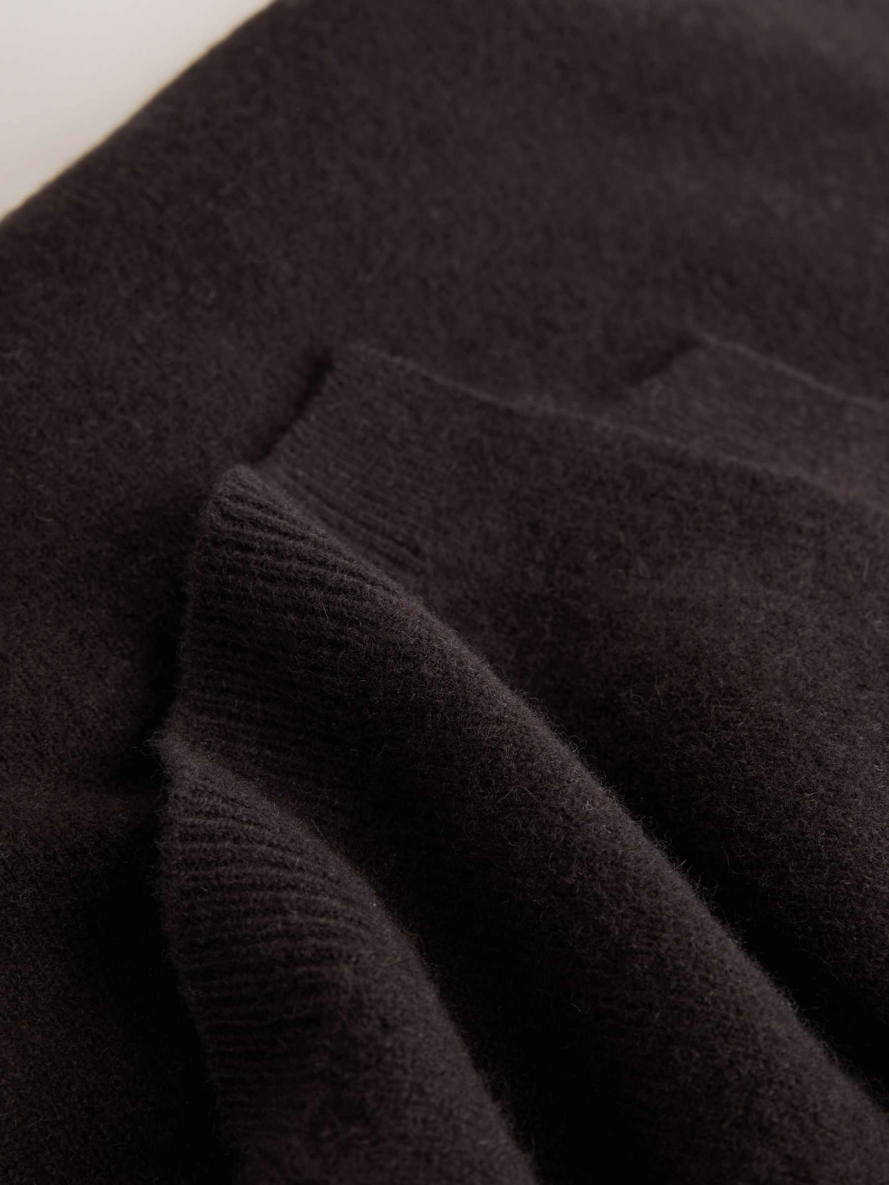 Chocoladebruin - N. Premium asymmetrische poncho van wol Blend met kasjmier