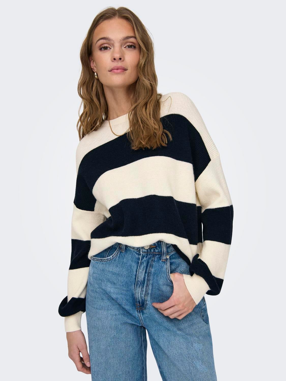 ONLATIA Strickpullover Whitecap Gray