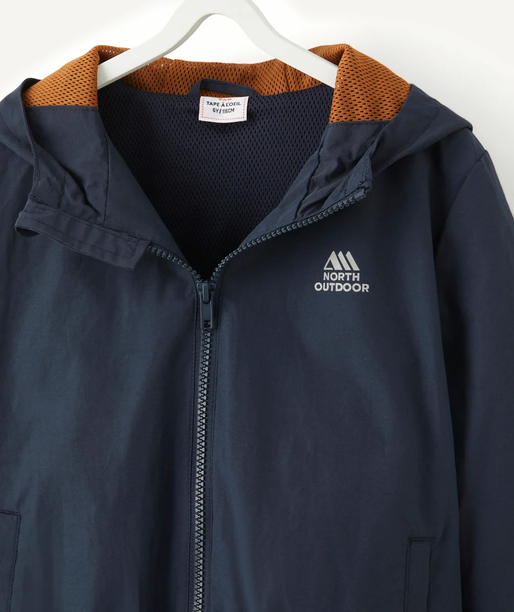 BLOUSON GARÇON TRANSFORMABLE EN SAC À DOS BLEU MARINE
