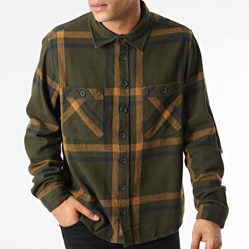 Chemise Manches Longues A Carreaux 20714963 Vert Kaki