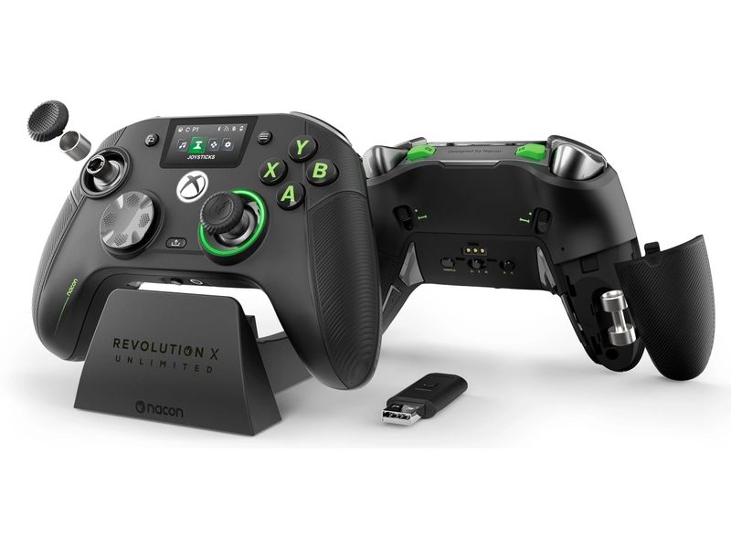 Nacon Revolution X Unlimited Controller – schwarz [XSX/XONE Kabelloser Präzisions-Performance-Controller mit PC-Modus und Ladestation