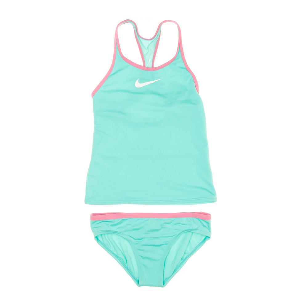 Nike Maillot de bain 2 pièces Turquoises/Rose Fille Nike Racerback