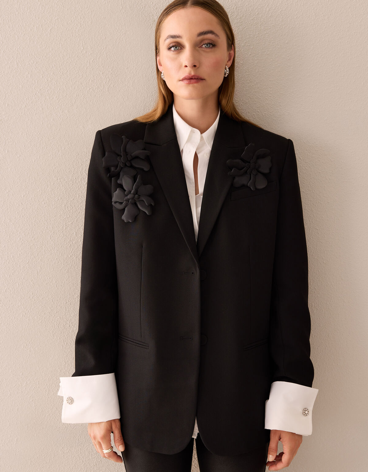 Flower Blazer Zwart By Mieke