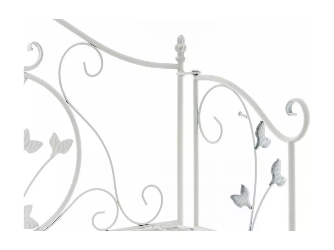 Étagères sur pied - Métal - 58 x 33 x 118cm - Blanc antique - Reus