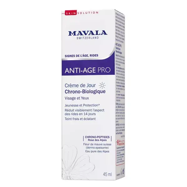 Creme de dia antienvelhecimento Mavala Pro para rosto e olhos 45ml