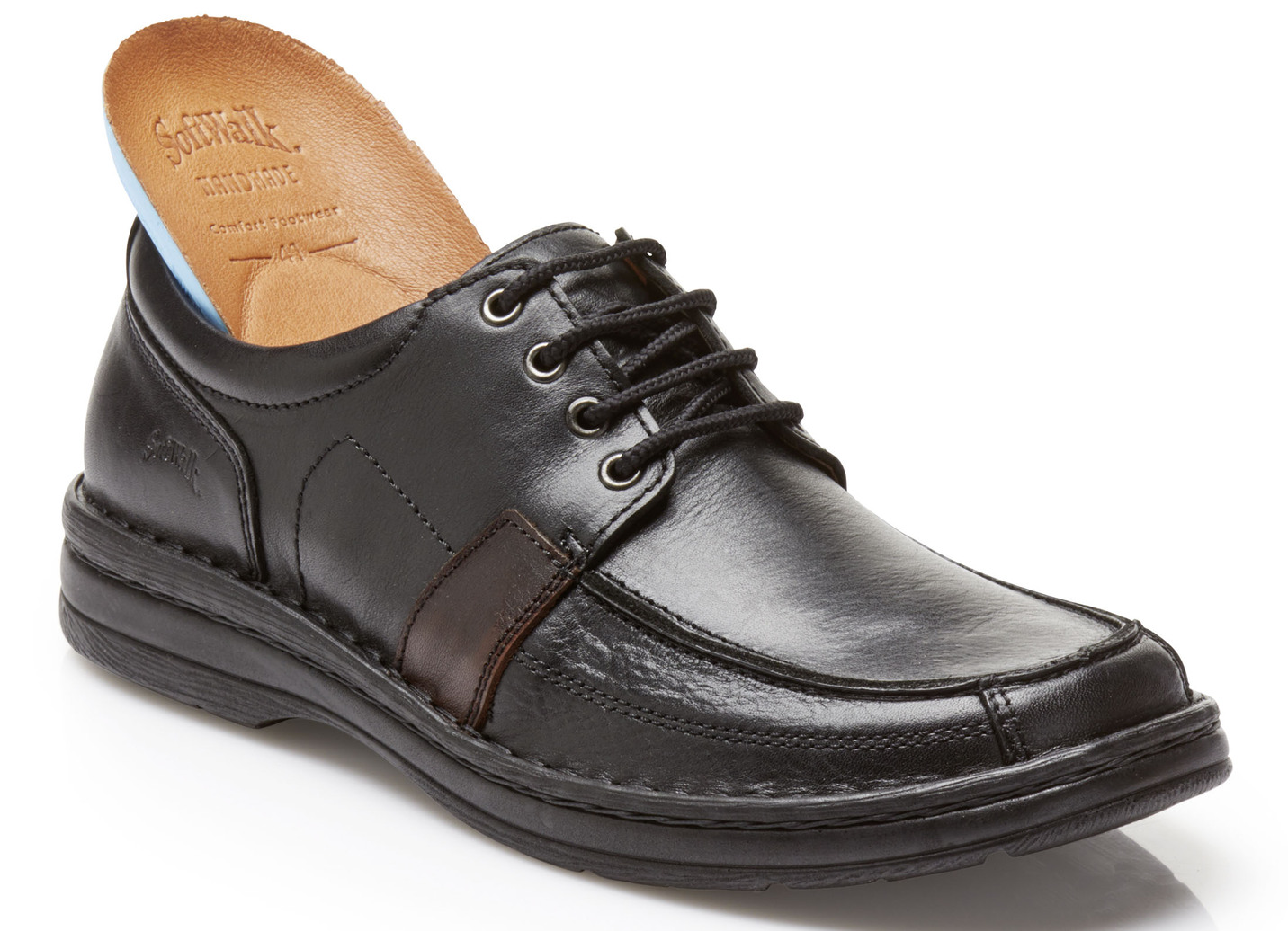 Schnürschuh mit Kontrast-Einsätzen