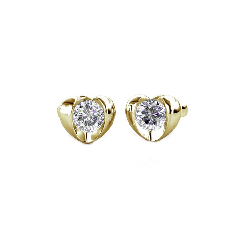 Boucles d'oreilles Simply Love - Doré et Cristal