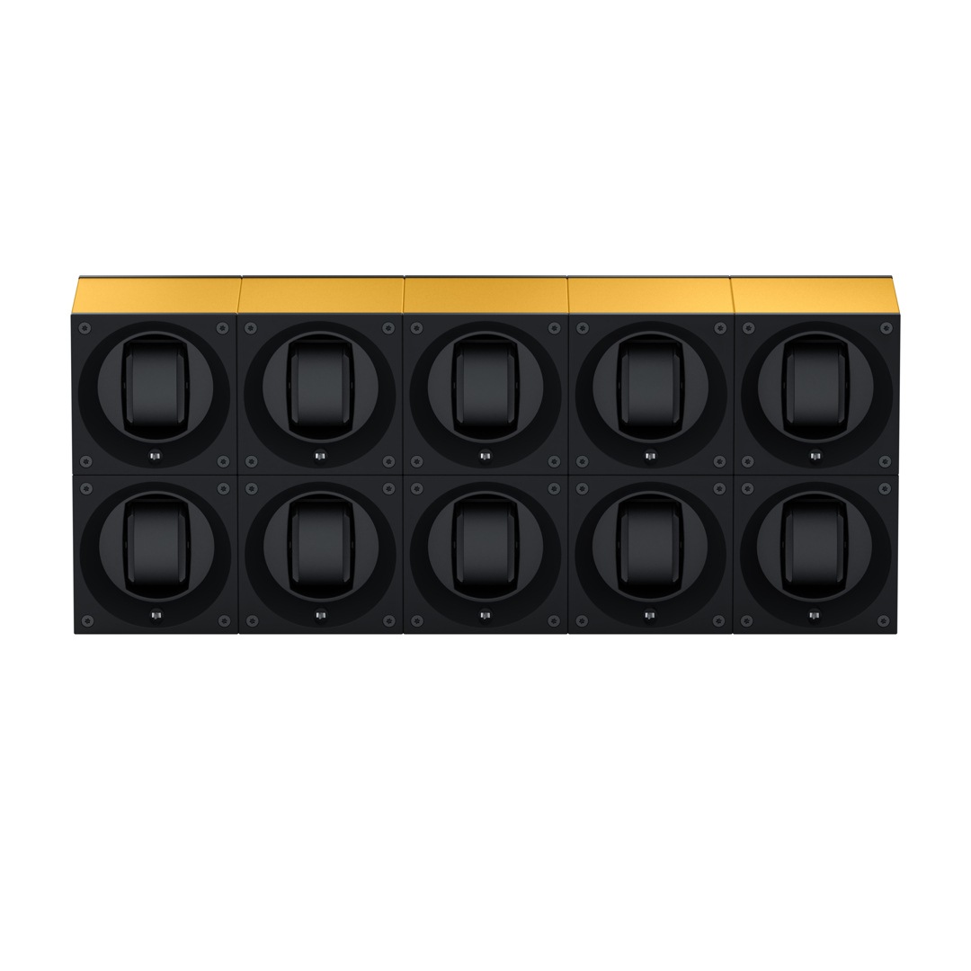 SwissKubik Masterbox Vergoldetes Aluminium  - 10 Uhren