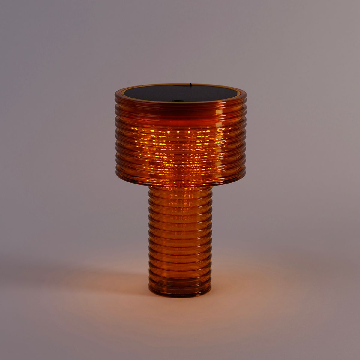 Tafellamp oranje kunststof incl. LED solar oplaadbaar IP44 - Ambar