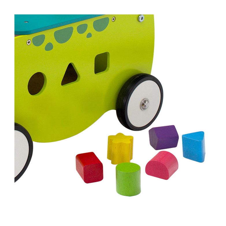 I'm Toy Loop- en Duwwagen Dino