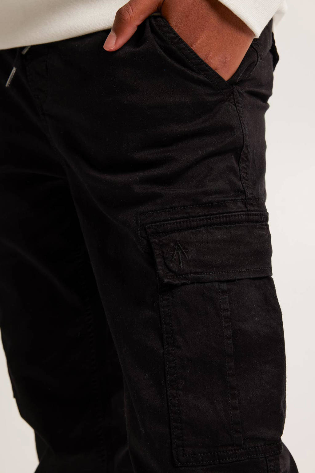 America Today slim fit cargobroek Pharrel JR zwart