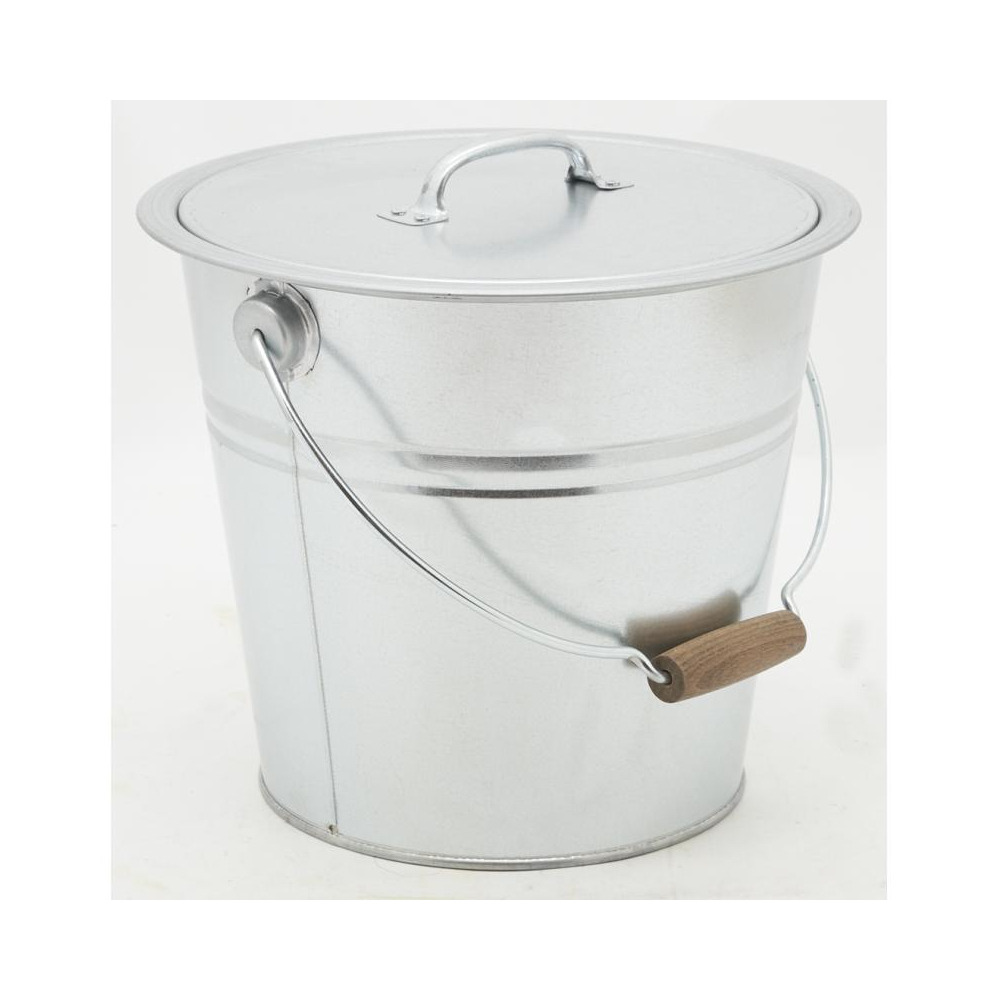 Composteur/seau à pellets, cendres en métal galvanisé