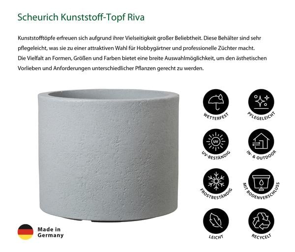 Scheurich Kunststoff-Topf Riva, rund