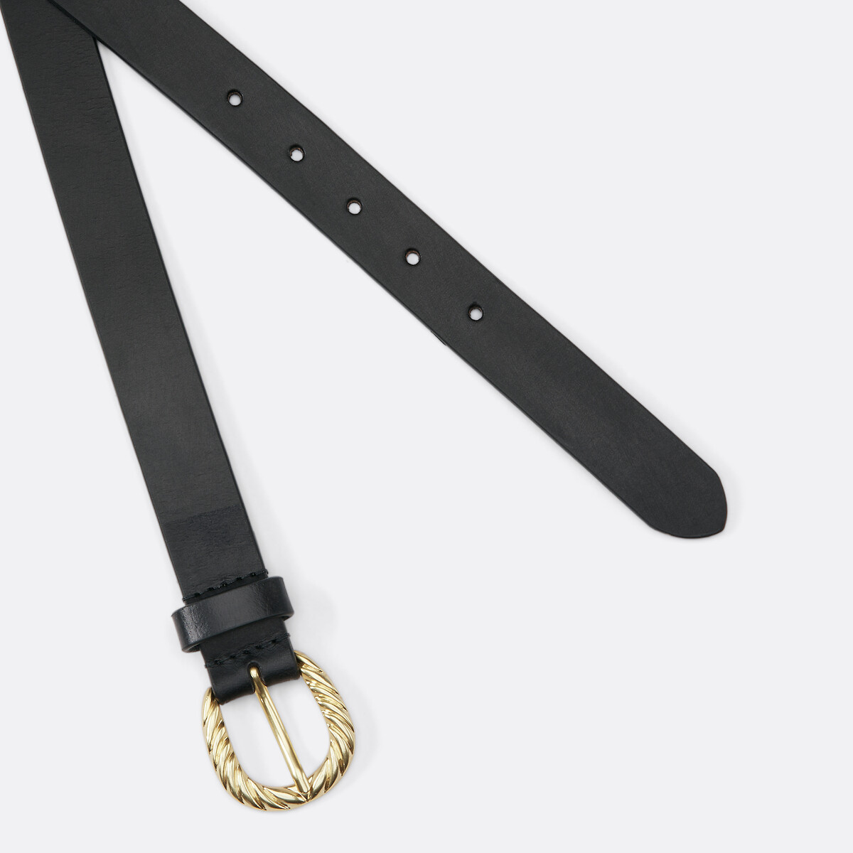 COLEÇÃO LA REDOUTE<br>Cinto de couro com fivela sofisticada