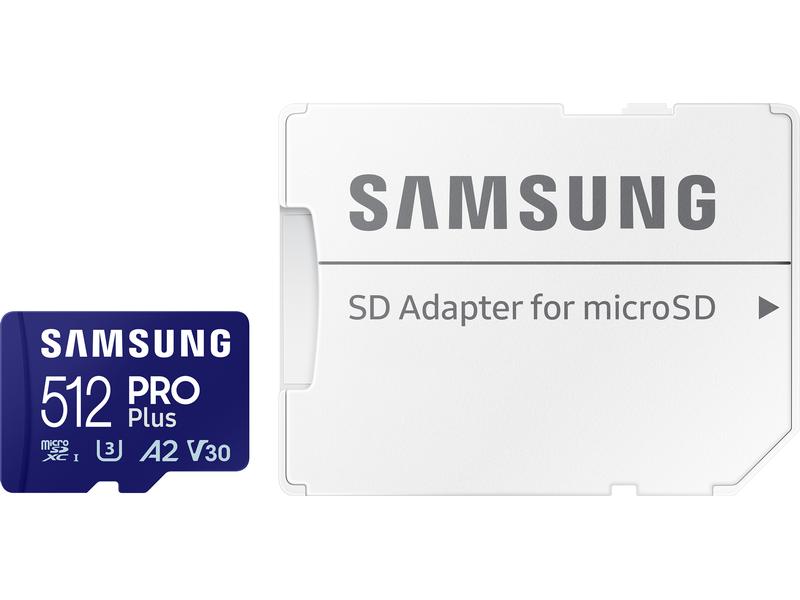 Samsung microSDXC-Karte Pro Plus 512 GB Speicherkarte mit 512 GB Speicherkapazität