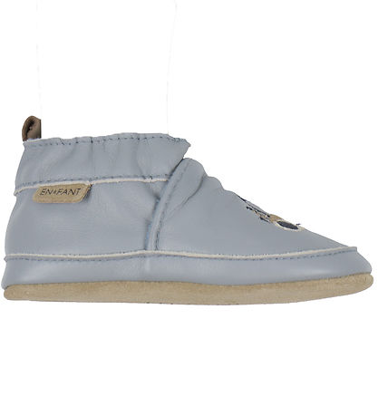 En Fant Leder-Krabbelschuhe - Applikation - Passatwinde m. Bagge