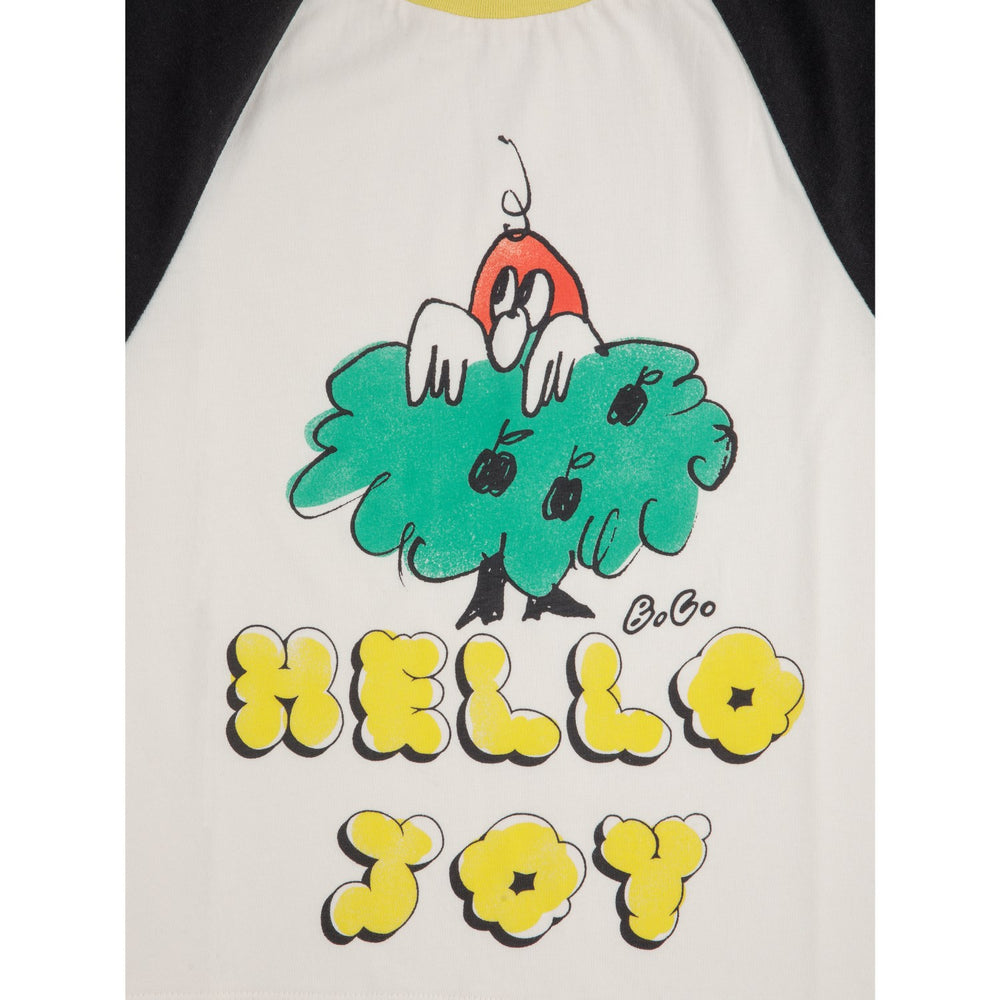 Køb Bobo Choses Offwhite Hello Joy Ranglan Ærmer T-Shirt
