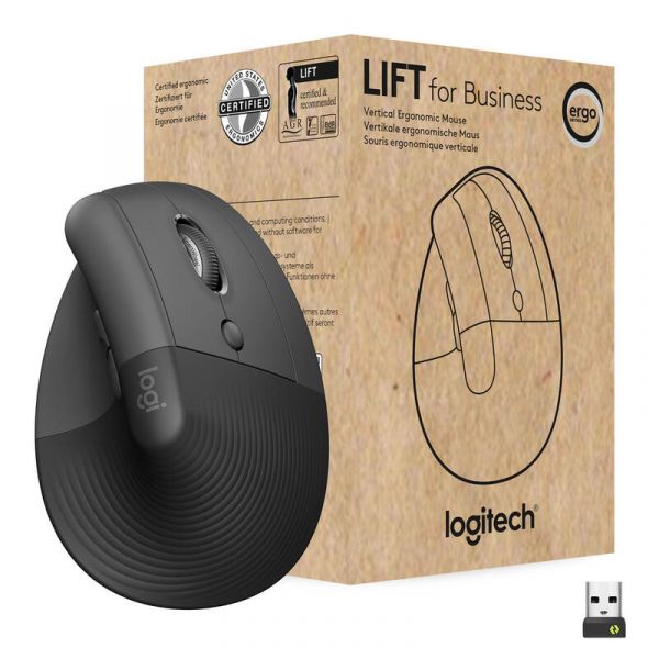 Logitech Lift for Business Ergonómico Vertical Direita Preto