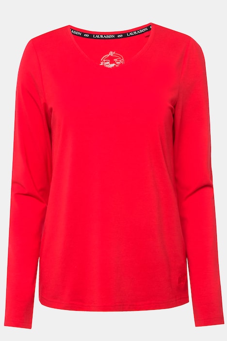 T-Shirt, V-Ausschnitt, 3/4-Ärmel, OEKO-TEX
