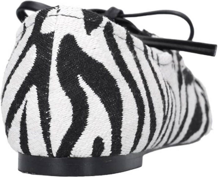 Sacha ballerina's met zebraprint zwart wit
