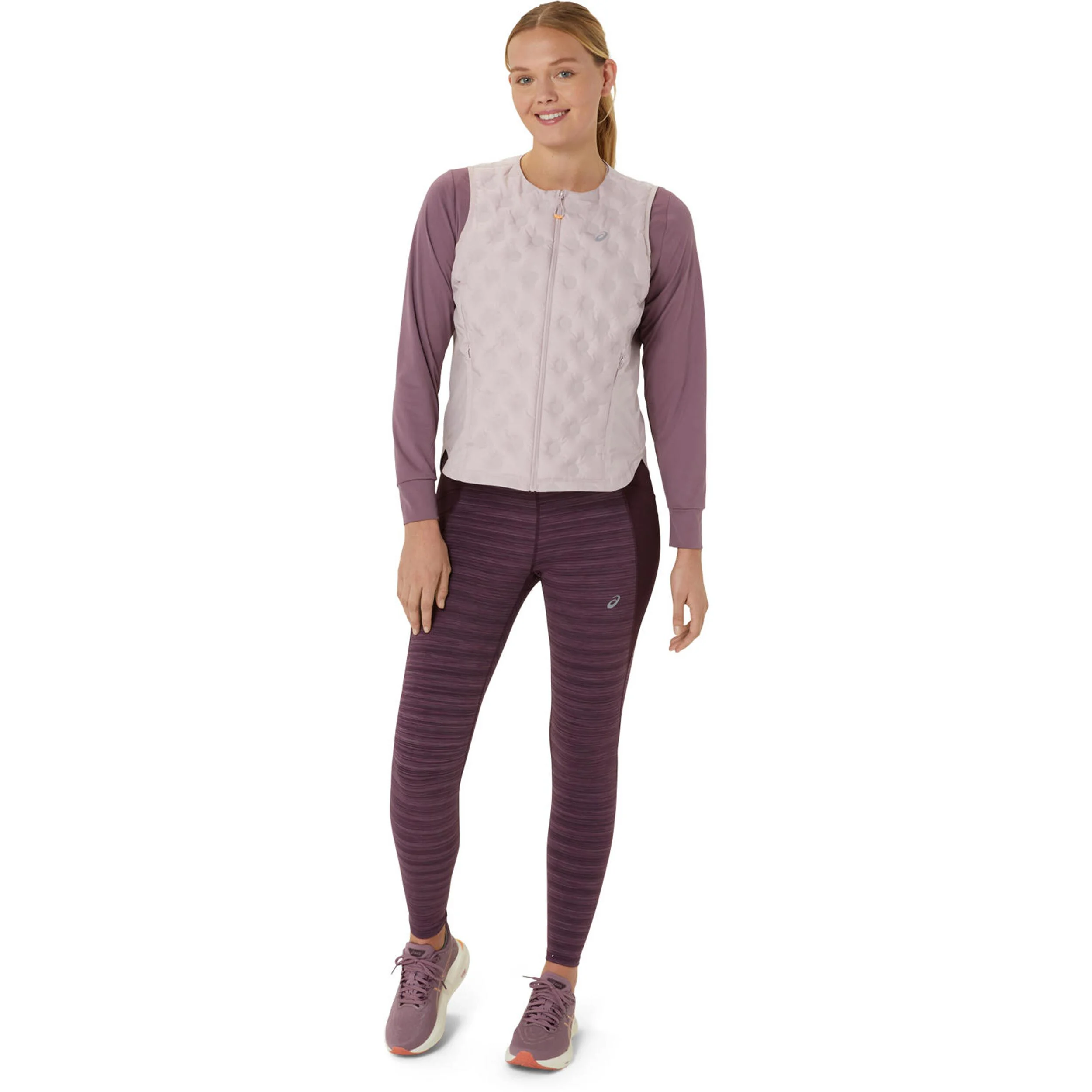 ASICS Nagino Run Padded Gilets De Course Femmes - Écru