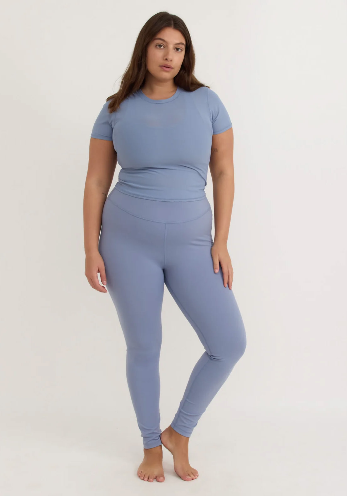 Organic Basics Sport-Leggings Active Misty Blue